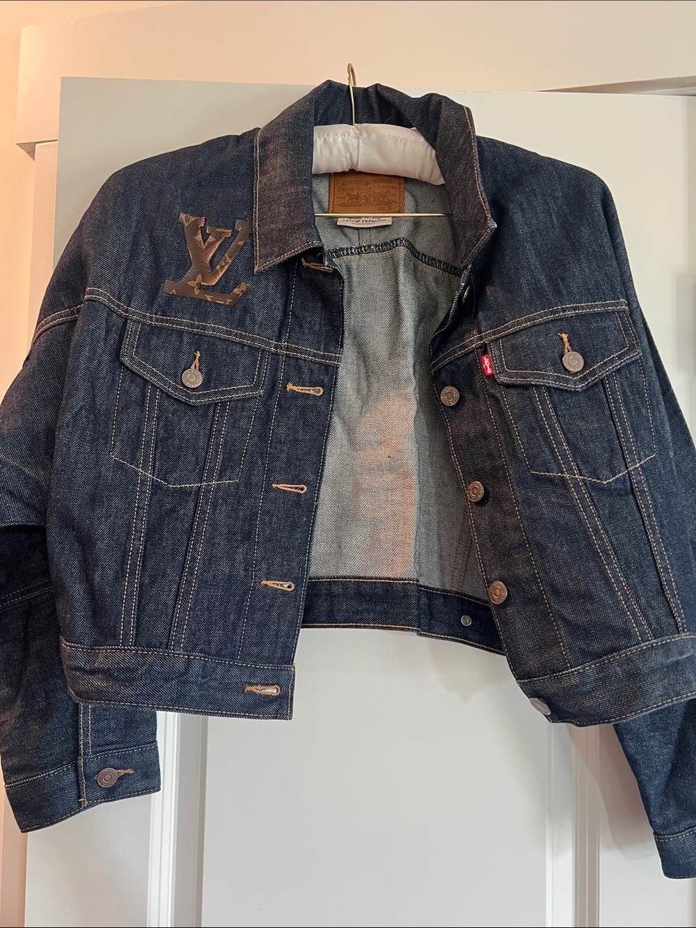 Levi's Dark Blue Denim Jacket with Logo Patch